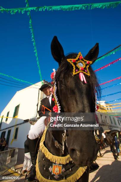 jaleo, traditional festival at minorca island - minorca stock-fotos und bilder