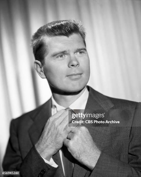 Barry Nelson portrays George Cooper in the CBS television situation comedy, "My Favorite Husband." Image dated: November 22, 1954. Los Angeles, CA.