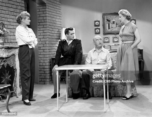 Lucille Ball , Desi Arnaz , William Frawley and Vivian Vance star in the CBS television show "I Love Lucy" episode Vacation from Marriage originally...