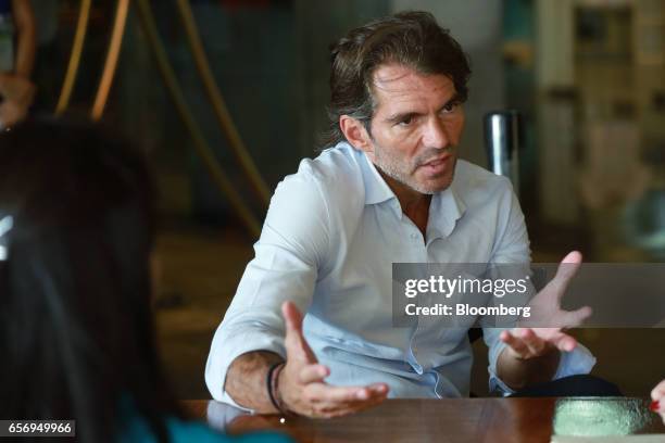 Raul Martinez-Ostos, country manager for Barclays Bank Mexico SA, speaks during an interview on the sidelines of the 80th annual Mexican Banking...