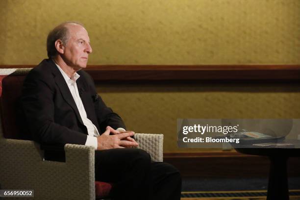 Richard Haass, president of the Council On Foreign Relations, listens during an interview on the sidelines of the 80th annual Mexican Banking...
