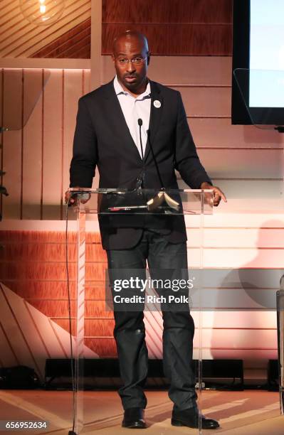 President/co-founder of The Dream Corps and CNN contributor Van Jones speaks during the keynote 'Where We Went Wrong and How We Can Change the...