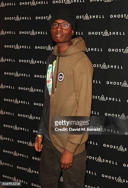 Eman Kellam attends the UK Gala Screening of "Ghost In The Shell" at The Ham Yard Hotel on March 23, 2017 in London, England.