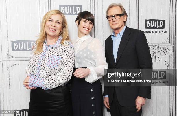 Director Lone Scherfig, actors Gemma Arterton and Bill Nighy attend Build Series to discuss 'Their Finest' at Build Studio on March 23, 2017 in New...