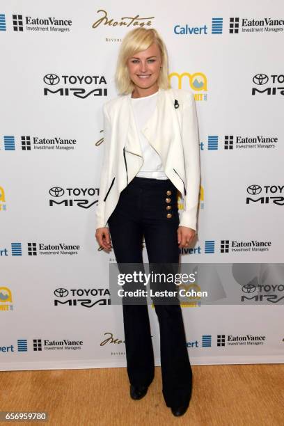 Actor/activist Malin Akerman attends the EMA IMPACT Summit hosted by the Environmental Media Association presented by Toyota Mirai and Calvert...