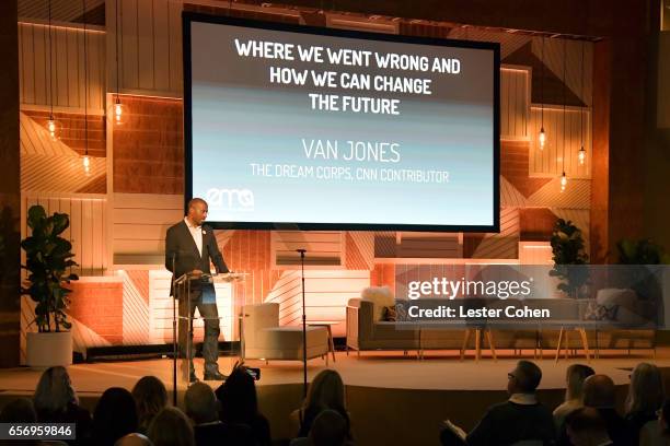 President/co-founder of The Dream Corps and CNN contributor Van Jones speaks during the keynote 'Where We Went Wrong and How We Can Change the...