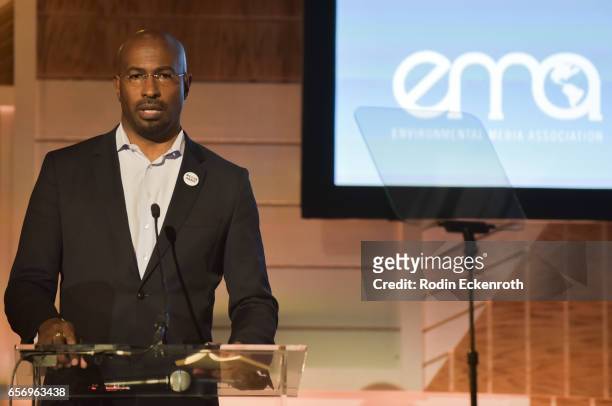 Contributer and Dream Corps Co-Founder and President Van Jones speaks onstage at the EMA Impact Summit at Montage Beverly Hills on March 23, 2017 in...