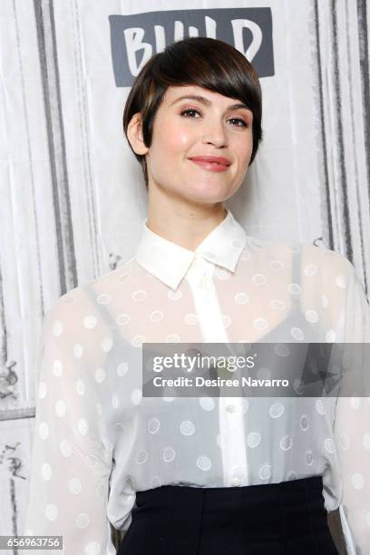 Actress Gemma Arterton attends Build Series to discuss 'Their Finest' at Build Studio on March 23, 2017 in New York City.