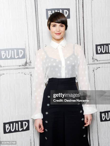 Actress Gemma Arterton attends Build Series to discuss 'Their Finest' at Build Studio on March 23, 2017 in New York City.