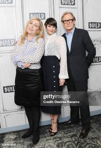 Director Lone Scherfig, actors Gemma Arterton and Bill Nighy attend Build Series to discuss 'Their Finest' at Build Studio on March 23, 2017 in New...
