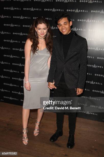 Roshon Fegan and guest attend the UK Gala Screening of "Ghost In The Shell" at The Ham Yard Hotel on March 23, 2017 in London, England.