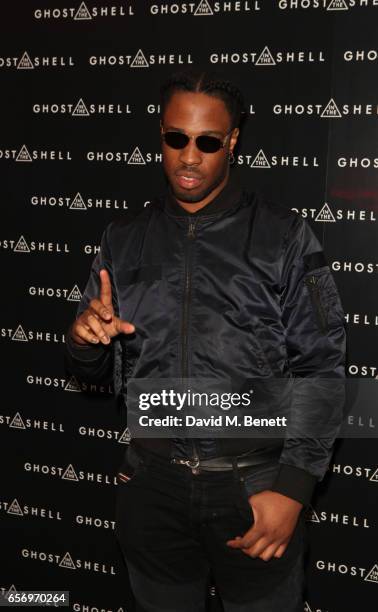 Avelino attends the UK Gala Screening of "Ghost In The Shell" at The Ham Yard Hotel on March 23, 2017 in London, England.