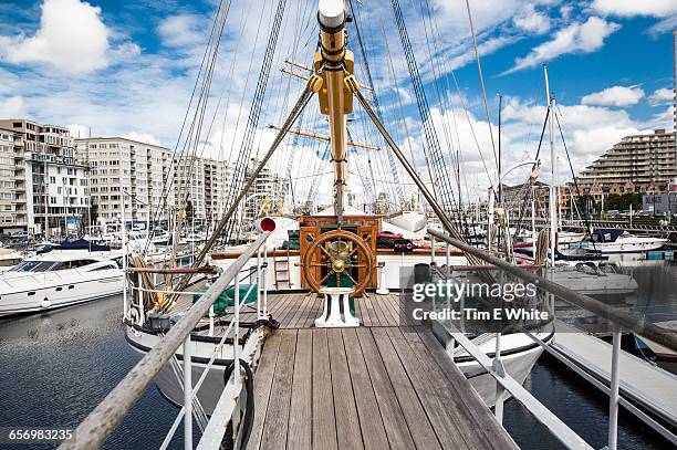 ostend, belgium - boat deck stock pictures, royalty-free photos & images