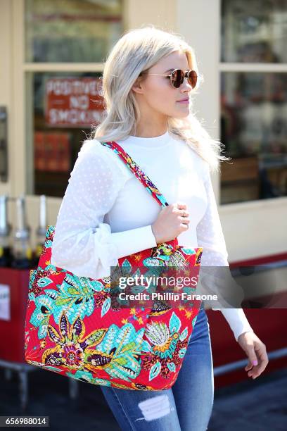 Witney Carson spotted leaving the dance studio carrying a Vera Bradley bag at The Grove on March 23, 2017 in Los Angeles, California.