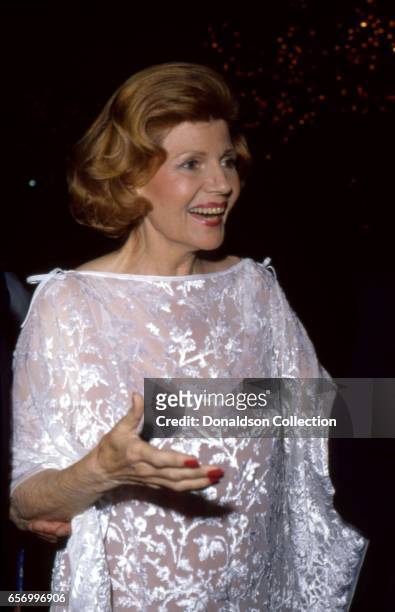 Actress Rita Hayworth attends an event in October 1980 in Los Angeles, California.