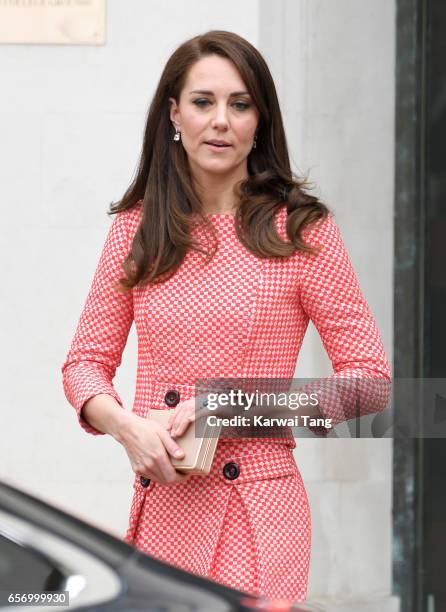 Catherine, Duchess of Cambridge attends the Launch of Maternal Mental Health Films ahead of Mother's Day at Royal College of Obstetricians and...