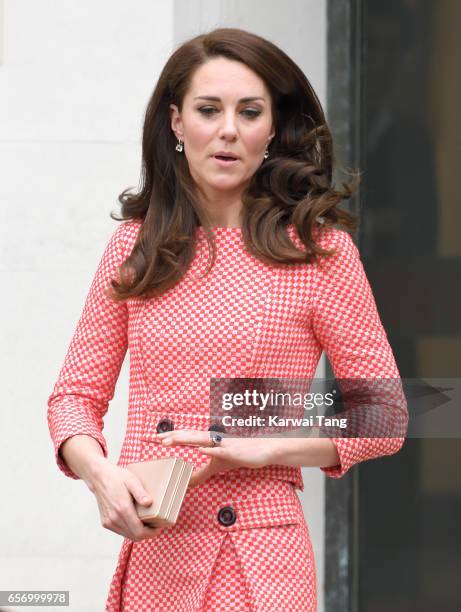 Catherine, Duchess of Cambridge attends the Launch of Maternal Mental Health Films ahead of Mother's Day at Royal College of Obstetricians and...