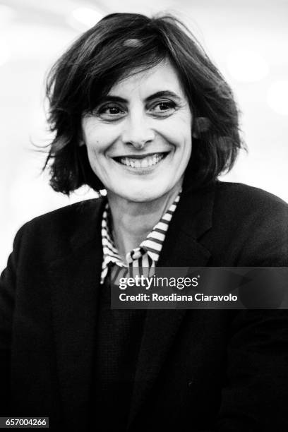 Author Ines De La Fressange during the presentaion of her book 'Parisian Chic Look Book: What Should I Wear Today?' at the Galleria Carla Sozzani on...