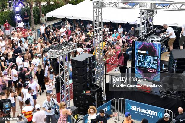 Above and Beyond performs at the SiriusXM Music Lounge at 1 Hotel South Beach on March 23, 2017 in Miami, Florida.