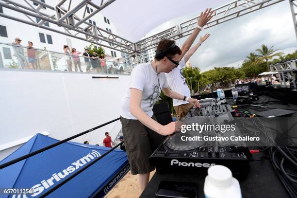 Above and Beyond performs at the SiriusXM Music Lounge at 1 Hotel South Beach on March 23, 2017 in Miami, Florida.