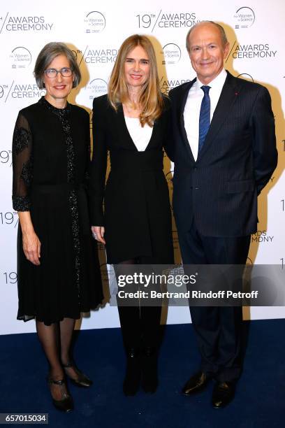 Assistant Director-General for Natural Sciences, Doctor Flavia Schlegl, Sophie Agon and her husband Chairman & Chief Executive Officer of L'Oreal and...