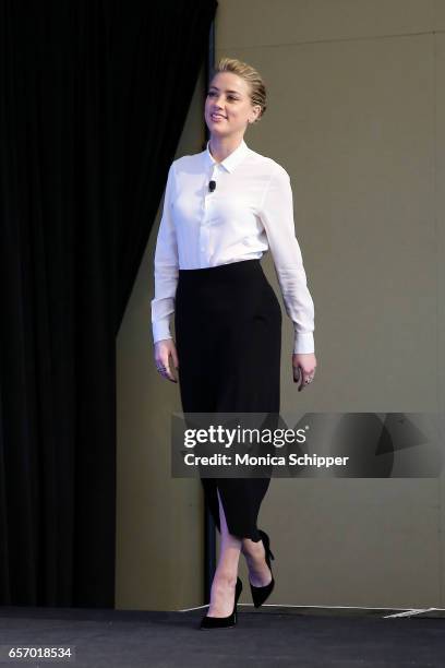 Actress Amber Heard attends the 2nd Annual Pride & Prejudice Summit at 10 on The Park on March 23, 2017 in New York City.