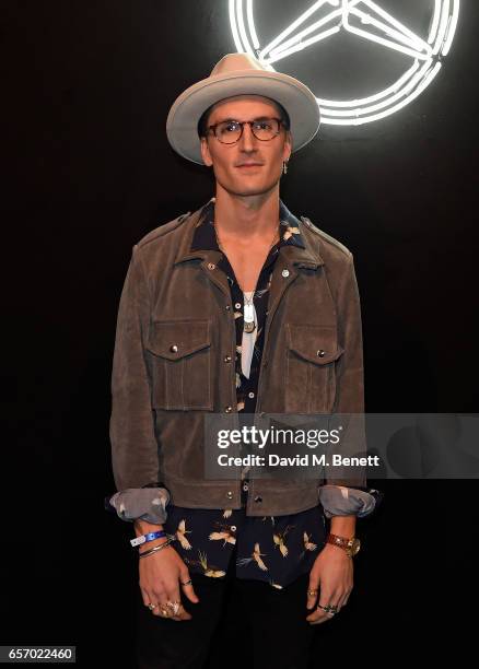 Oliver Proudlock attends the Mercedes-Benz #mbcollective launch party with M.I.A & Tommy Genesis at 180 The Strand on March 23, 2017 in London,...