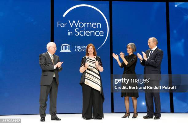 Christian Amatore, Laureate for Latin America, Professor Maria Teresa Ruiz , Assistant Director-General for Natural Sciences, Doctor Flavia Schlegl...