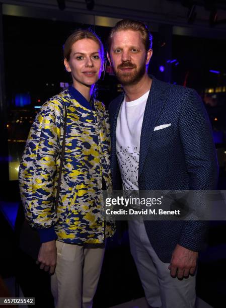 Barbora Bediova and Alistair Guy attend the Mercedes-Benz #mbcollective launch party with M.I.A & Tommy Genesis at 180 The Strand on March 23, 2017...