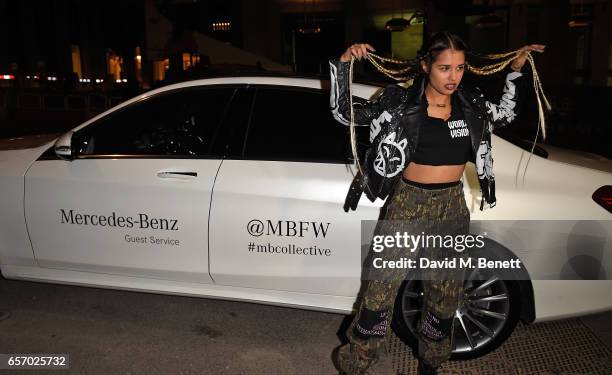 Tommy Genesis attends the Mercedes-Benz #mbcollective launch party with M.I.A & Tommy Genesis at 180 The Strand on March 23, 2017 in London, England.