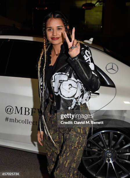 Tommy Genesis attends the Mercedes-Benz #mbcollective launch party with M.I.A & Tommy Genesis at 180 The Strand on March 23, 2017 in London, England.