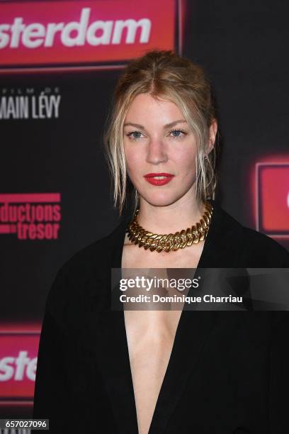 Mona Walravens attends the Gangsterdam Paris Premiere at Le Grand Rex on March 23, 2017 i