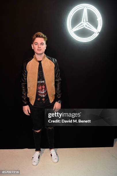 Jack Maynard attends the Mercedes-Benz #mbcollective launch party with M.I.A & Tommy Genesis at 180 The Strand on March 23, 2017 in London, England.