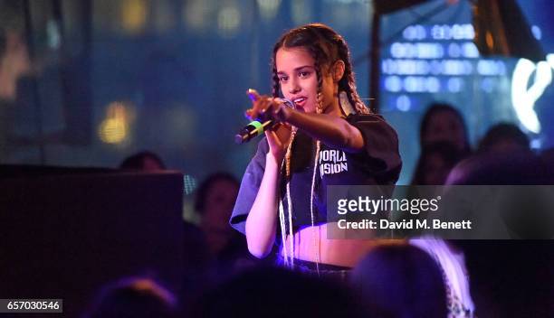 Tommy Genesis attends the Mercedes-Benz #mbcollective launch party with M.I.A & Tommy Genesis at 180 The Strand on March 23, 2017 in London, England.