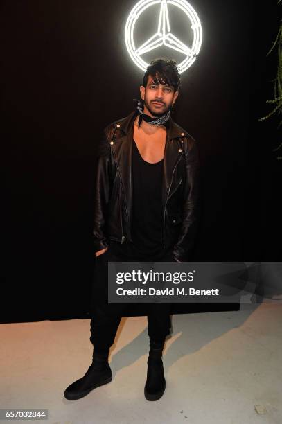 Nik Thakkar aka NEO 10Y attends the Mercedes-Benz #mbcollective launch party with M.I.A & Tommy Genesis at 180 The Strand on March 23, 2017 in...