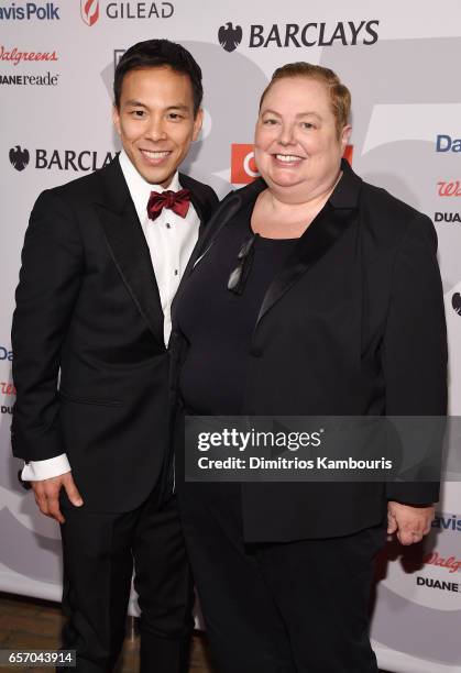 Chief Executive Officer Gay Men's Health Crisis Kelsey Louie and Emily Giske attend the GMHC 35th Anniversary Spring Gala at Highline Stages on March...