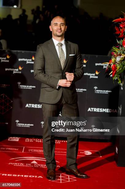 Alain Hernandez attends the 'Plan de Fuga' premiere on day 5 of the 20th Malaga Film Festival at the Cervantes Theater on March 23, 2017 in Malaga,...