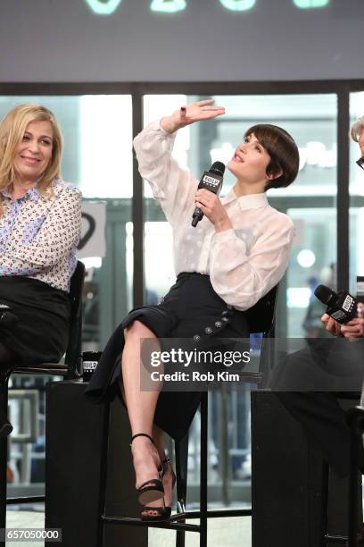 Gemma Arterton discusses "Their Finest" during the Build Series at Build Studio on March 23, 2017 in New York City.