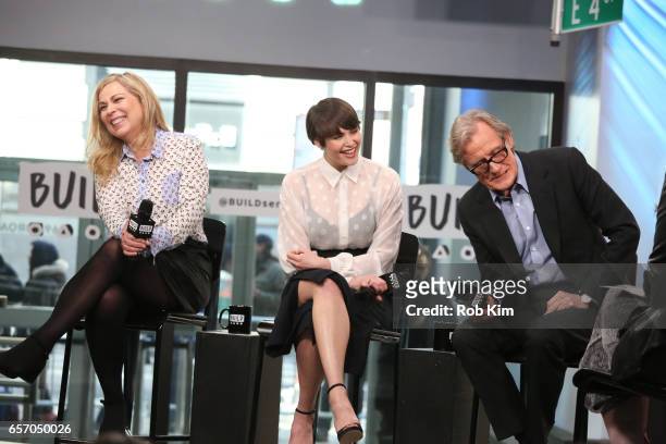 Lone Scherfig, Gemma Arterton and Bill Nighy discuss "Their Finest" during the Build Series at Build Studio on March 23, 2017 in New York City.