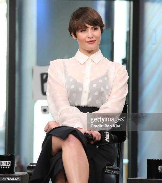 Gemma Arterton discusses "Their Finest" during the Build Series at Build Studio on March 23, 2017 in New York City.