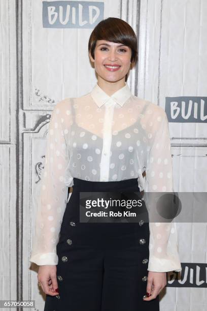 Gemma Arterton attends the Build Series at Build Studio on March 23, 2017 in New York City.