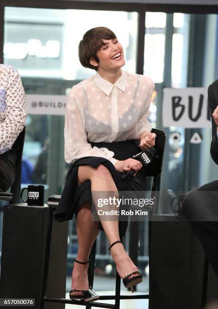 Gemma Arterton discusses "Their Finest" during the Build Series at Build Studio on March 23, 2017 in New York City.