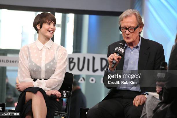 Gemma Arterton and Bill Nighy discuss "Their Finest" during the Build Series at Build Studio on March 23, 2017 in New York City.