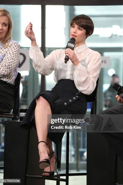 Gemma Arterton discusses "Their Finest" during the Build Series at Build Studio on March 23, 2017 in New York City.