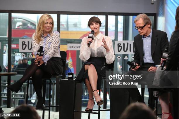 Lone Scherfig, Gemma Arterton and Bill Nighy discuss "Their Finest" during the Build Series at Build Studio on March 23, 2017 in New York City.