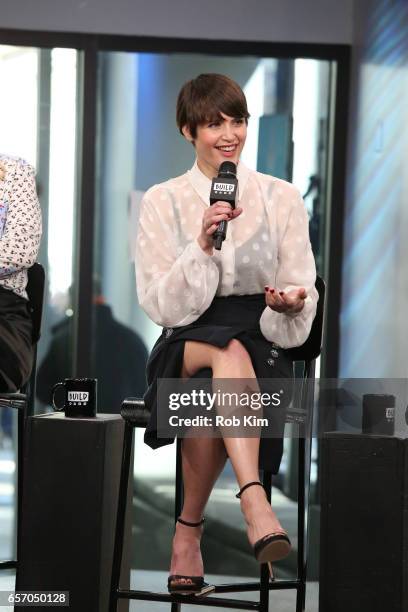 Gemma Arterton discusses "Their Finest" during the Build Series at Build Studio on March 23, 2017 in New York City.