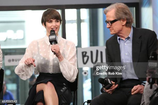 Gemma Arterton and Bill Nighy discuss "Their Finest" during the Build Series at Build Studio on March 23, 2017 in New York City.