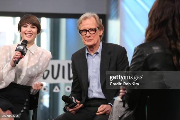 Gemma Arterton and Bill Nighy discuss "Their Finest" during the Build Series at Build Studio on March 23, 2017 in New York City.