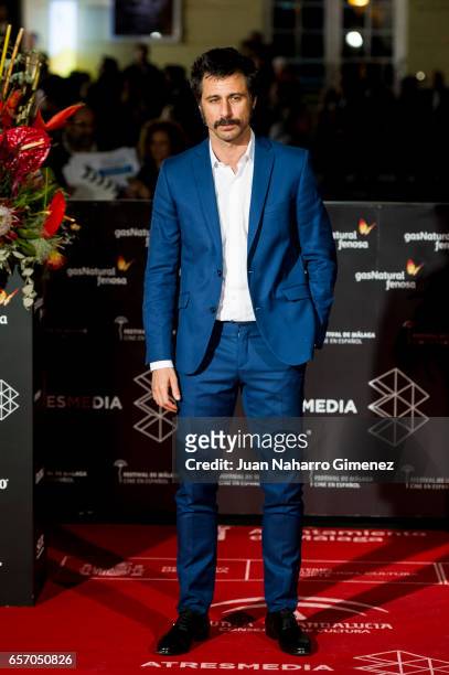 Hugo Silva attends the 'Plan de Fuga' premiere on day 5 of the 20th Malaga Film Festival at the Cervantes Teather on March 23, 2017 in Malaga, Spain.