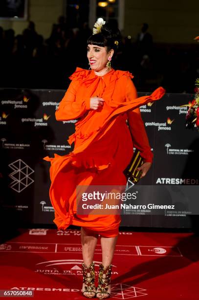 Rossy de Palma attends the 'Plan de Fuga' premiere on day 5 of the 20th Malaga Film Festival at the Cervantes Teather on March 23, 2017 in Malaga,...